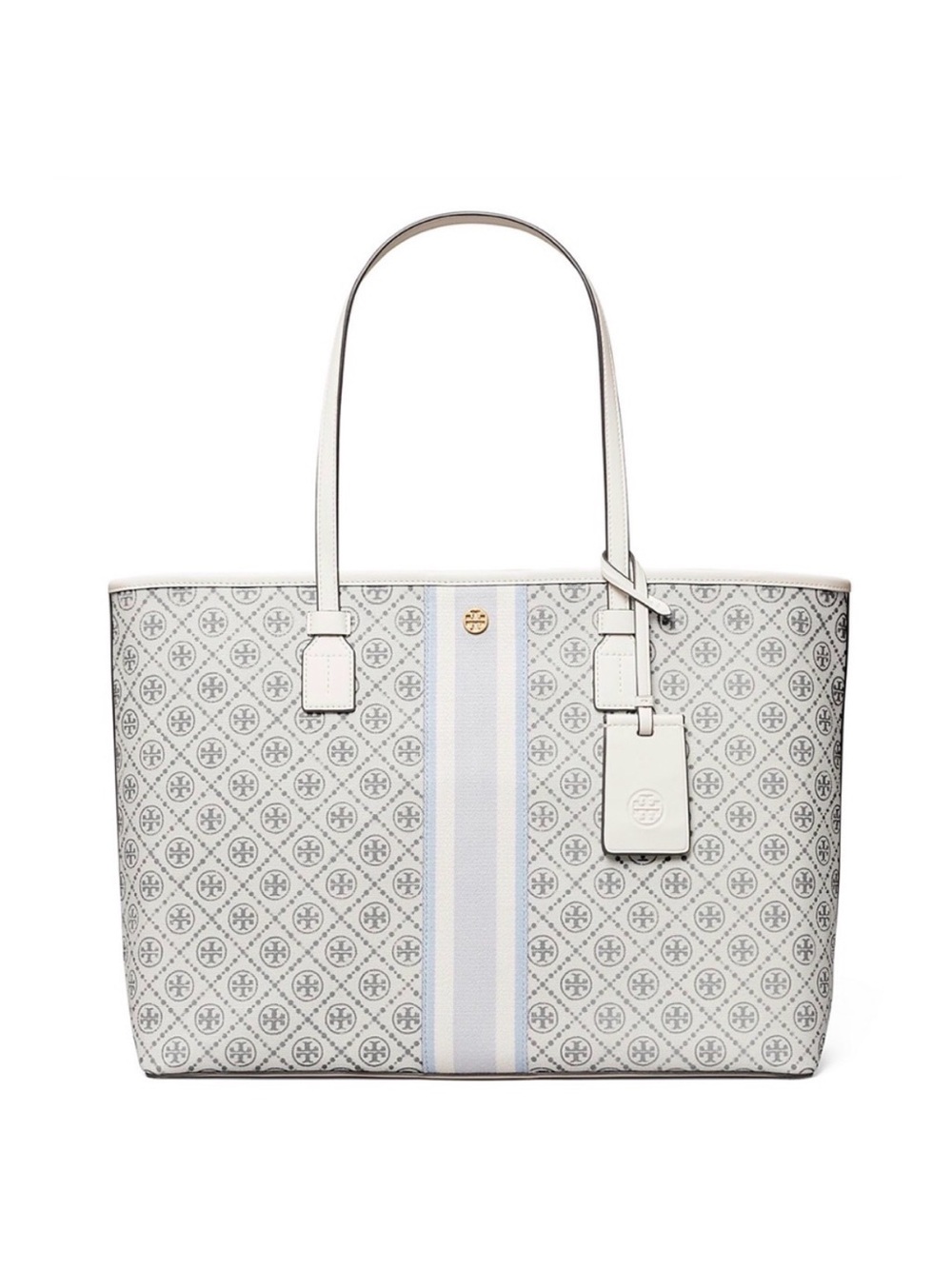 Tory Burch T Monogram Coated Canvas Small Tote NWT